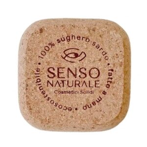 Contenitore in sughero sardo QUADRATO porta DOCCIA SCHIUMA e OLIO CORPO solido